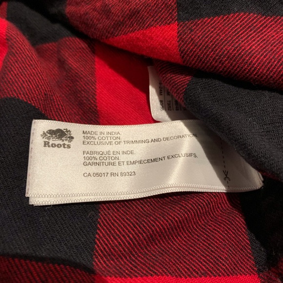 0-3M EUC Roots Flannel shirt - Picture 3 of 5